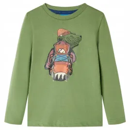 koszulka-dziecieca-z-dlugimi-rekawami-khaki-128