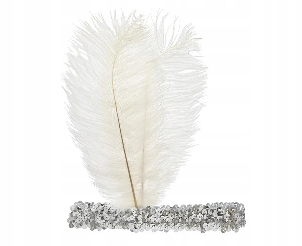 opaska-z-piorem-retro-biala