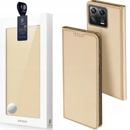 dux-ducis-skin-pro-etui-do-xiaomi-13-z-klapka-i-portfelem-z-podstawka-zlote