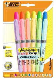 bic-highlighter-grip-12-pastelowych-zakreslaczy-wygodny-uchwyt