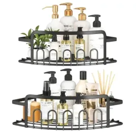 acmetop-polka-prysznicowa-narozna-2szt-czarna-bez-wiercenia