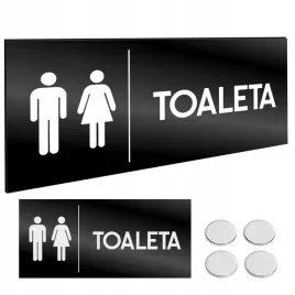 informacyjna-tabliczka-toaleta-wc-tasma-nano-czarna-tablica-grawer-11x24cm
