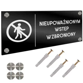 informacyjna-tabliczka-wstep-wzbroniony-dystanse-tablica-grawer-11x24cm