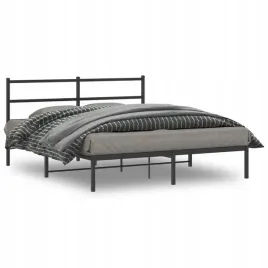 vidaxl-metalowa-rama-lozka-z-wezglowiem-czarna-160x200-cm