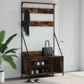 vidaxl-wieszak-na-ubrania-z-miejscem-na-buty-ciemny-dab-100x41x184-cm
