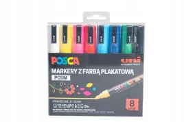 markery-plakatowe-pc-5m-8-kolorow-posca-uni