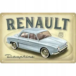 tablica-szyld-renault-dauphine-szyld-plakat-blacha-metal-20x30