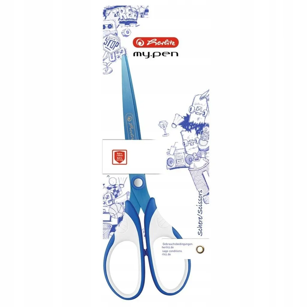 nozyczki-my-pen-18cm-niebiesko-biale