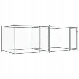 klatka-dla-psa-z-drzwiami-szara-4x2x15-m-stal