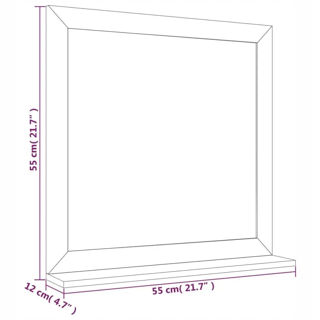 lustro-scienne-55x55-cm-lite-drewno-orzechowe-stan-nowy