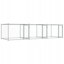 klatka-dla-psa-z-drzwiami-szara-6x2x15-m-stal