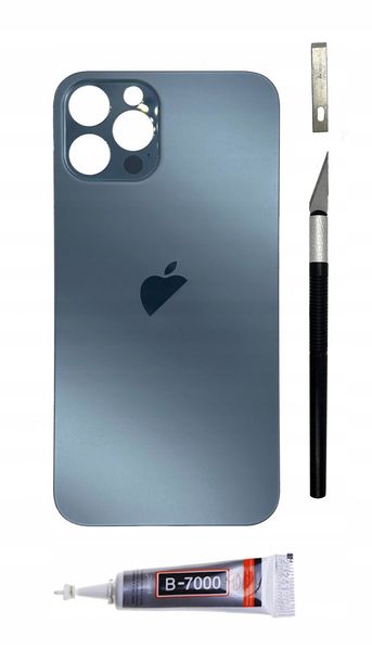 ﻿OEM Panel tylny granatowy do iPhone 12 Pro Max Big Hole szkło tylne kłapka