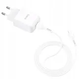 hoco-ladowarka-sieciowa-usb-a-kabel-usb-a-do-lightning-2a-n2-biala-stan-nowy