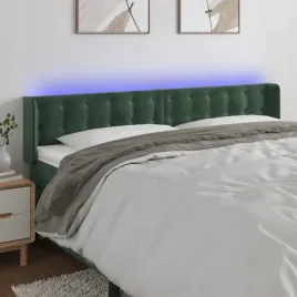 vidaxl-zaglowek-do-lozka-z-led-ciemnozielony-183x16x78-88cm-aksamit