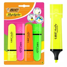 zakreslacz-bic-flat-highlighter-neonowe-blister-4-sztuki-do-szkoly