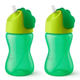 2x-butelka-avent-scf798-01-kubek-ze-slomka-300ml-zielona-dla-dzieci-12m