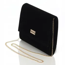 salvare-zamszowa-czarna-kopertowka-na-zlotym-lancuszku
