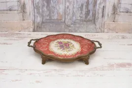 czerwona-francuska-patera-taca-secesja-porcelana-unikat-sygnowana