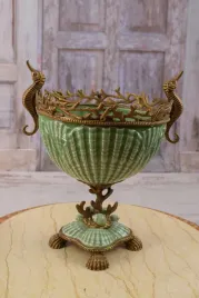 zielona-patera-zardiniera-owocnik-szmaragd-porcelana-braz-konik-morski