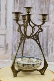 wielki-czteroramienny-swiecznik-z-brazu-porcelana-secesja-unikat