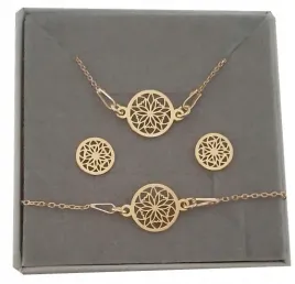zloty-komplet-bizuterii-celebrytka-rozeta-azur-azurek-pudelko-srebro-925