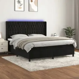 vidaxl-lozko-kontynentalne-z-materacem-i-led-czarny-aksamit-180x200cm