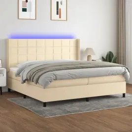 vidaxl-lozko-kontynentalne-z-materacem-kremowe-200x200-cm-tkanina