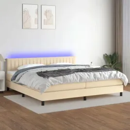 vidaxl-lozko-kontynentalne-z-materacem-kremowe-200x200-cm-tkanina