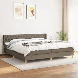 vidaxl-lozko-kontynentalne-z-materacem-taupe-tkanina-200x200-cm