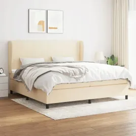 vidaxl-lozko-kontynentalne-z-materacem-kremowe-tkanina-200x200-cm