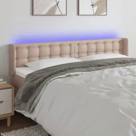 vidaxl-zaglowek-do-lozka-z-led-cappuccino-203x16x78-88-cm-ekoskora