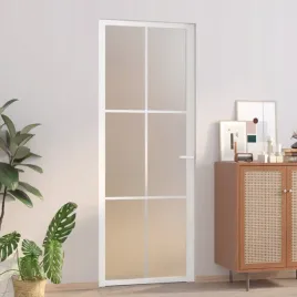 vidaxl-drzwi-wewnetrzne-76x2015-cm-biale-matowe-szklo-i-aluminium