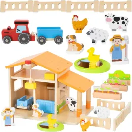 viga-drewniana-farma-dom-farmera-z-ogrodkiem-i