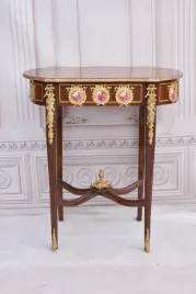 barokowy-stolik-stol-medaliony-porcelanowe-kwietnik-drewo-mosiadz