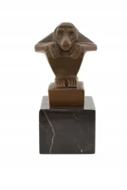 casimir-brau-szympans-art-deco-malpa-figura-z-brazu-rzezba-na-marmurze
