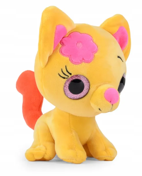 maskotka-kot-zolty-16cm-material-tkanina
