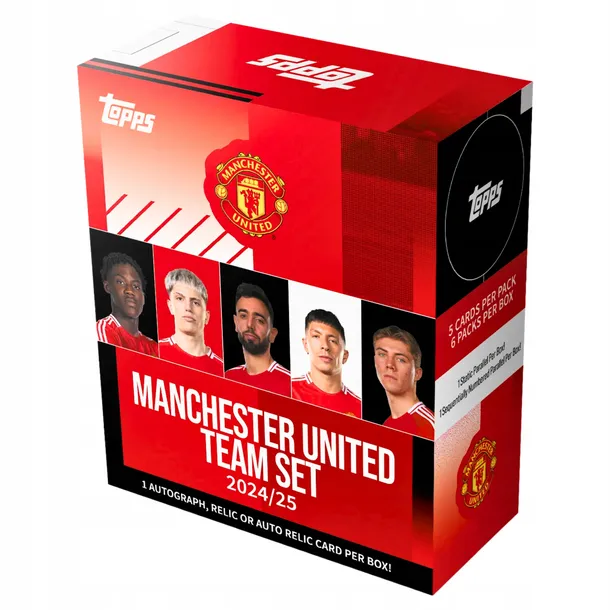 Manchester UNITED Team Set 2025 Topps Karty Piłkarskie Autograf