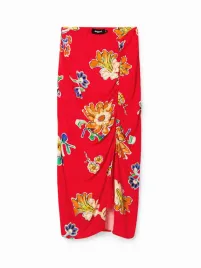 desigual-spodnica-prosta-midi-rozmiar-xs