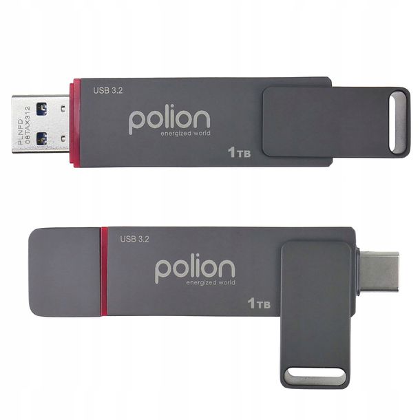 ﻿Ultra szybki 1TB | 560MB/s | USB 3.2 pendrive pamięć POLION dual USB-C+A