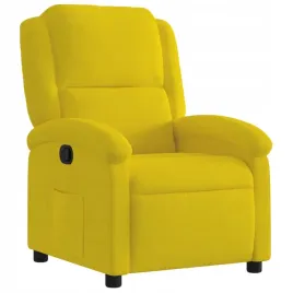 fotel-rozkladany-zolty-obity-aksamitem