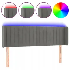 zaglowek-do-lozka-z-led-jasnoszary-147x16x7