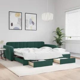 vidaxl-sofa-rozsuwana-z-szufladami-ciemnozielona-100x200-cm-aksamit