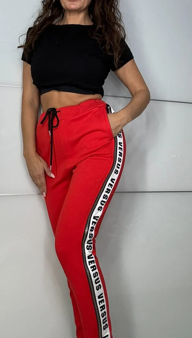 spodnie-czerwone-joggery-l-czerwony-stan-nowy