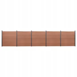 vidaxl-zestaw-paneli-ogrodzeniowych-brazowy-872x186-cm-wpc
