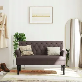 vidaxl-lawka-z-oparciem-ciemnobrazowa-120x62x755-cm-tkanina