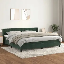 vidaxl-lozko-kontynentalne-z-materacem-zielone-aksamit-200x200-cm