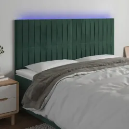 vidaxl-zaglowek-do-lozka-z-led-ciemnozielony-180x5x118-128-cm