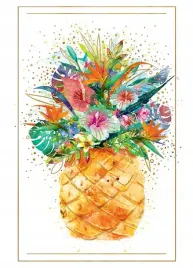 karnet-b8-mini-ananas-z-kwiatami