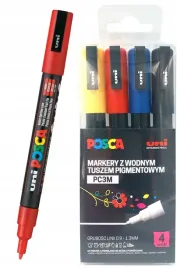 marker-akrylowe-z-farba-plakatowa-posca-uni-pc-3m-4-kolory-etui