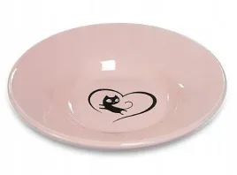 plaska-miska-ceramiczna-dla-kota-rozowa-z-motywem-serca-yarro-155-x-3cm